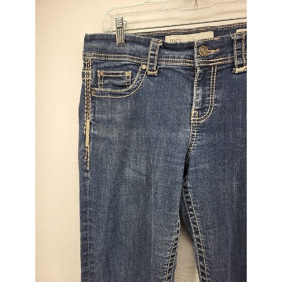 BKE Denim DAKOTA WOMENS JEANS BLUE 29 STRETCH WESTERN THICK STITCH LADIES PANTS - Picture 4 of 16